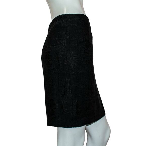 vtg Helmut Lang Size 4 Black Textured pencil Skirt Made in USA - Picture 7 of 9
